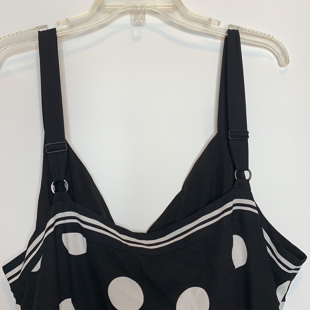Inc Polka Dot Dress faux wrap 24W PLUS SIZE - Picture 2 of 8